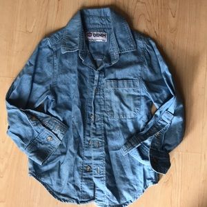Kids Size 2 American Apparel Denim Button Up